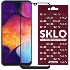 Захисне скло SKLO 3D (full glue) для Samsung A20 / A30 / A30s / A50/A50s/M30 /M30s/M31/M21/M21s Чорний