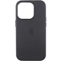 Шкіряний чохол Leather Case (AAA) with MagSafe and Animation для Apple iPhone 14 Pro Max (6.7") Midnight