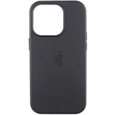 Шкіряний чохол Leather Case (AAA) with MagSafe and Animation для Apple iPhone 14 Pro Max (6.7") Midnight