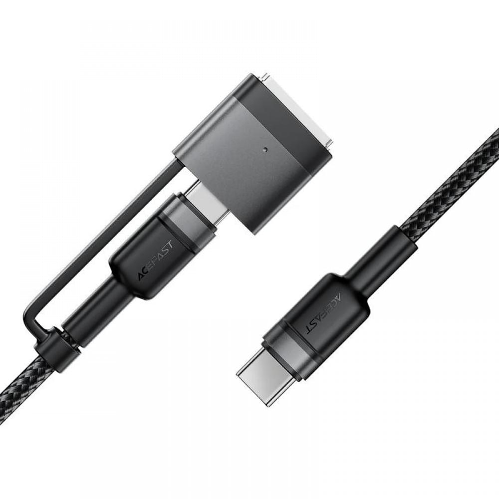 Дата кабель Acefast C22-05 2in1 Type-C to Type-C 240W/MAG3 140W (1.2m) Black