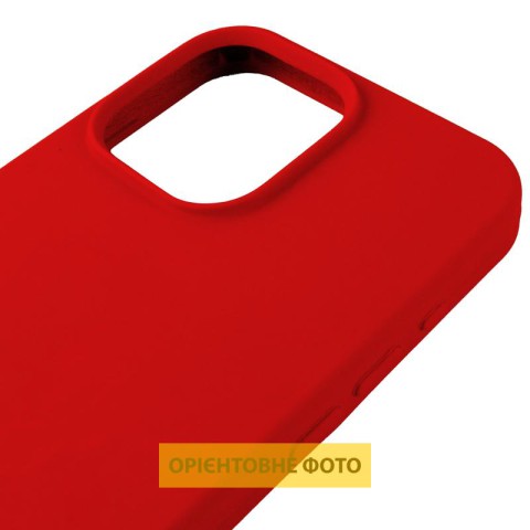 Чохол Silicone Case (AA) Logo with MagSafe для Apple iPhone 16 Pro (6.3") Червоний / Red