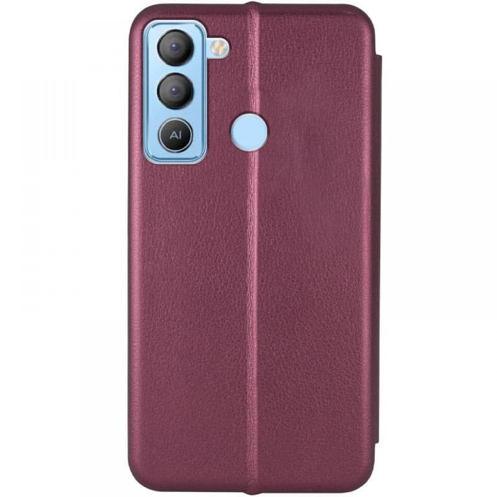 Шкіряний чохол-книжка Classy для TECNO Pop 5 LTE Бордовий