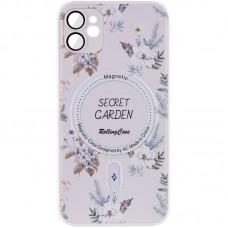 TPU+PC чохол Secret Garden with MagSafe для Apple iPhone 12 (6.1") White
