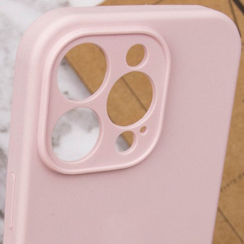 Чохол Silicone Case Full Camera Protective (AA) NO LOGO для Apple iPhone 14 Pro Max (6.7") Рожевий / Chalk Pink