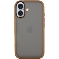 TPU+PC чохол Metal Buttons для Apple iPhone 16 (6.1") Золотий