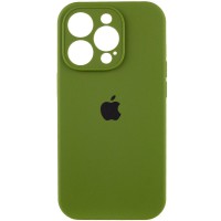 Чохол Silicone Case Full Camera Protective (AA) для Apple iPhone 13 Pro (6.1") Зелений / Dark Olive