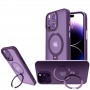TPU+PC чохол Metal Buttons with MagSafe Colorful HQ Ring для Apple iPhone 14 Pro Max (6.7") Purple