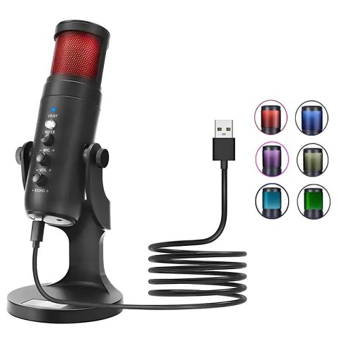 Мікрофон конденсаторний для гейминга JMARY MC-PW9 Black