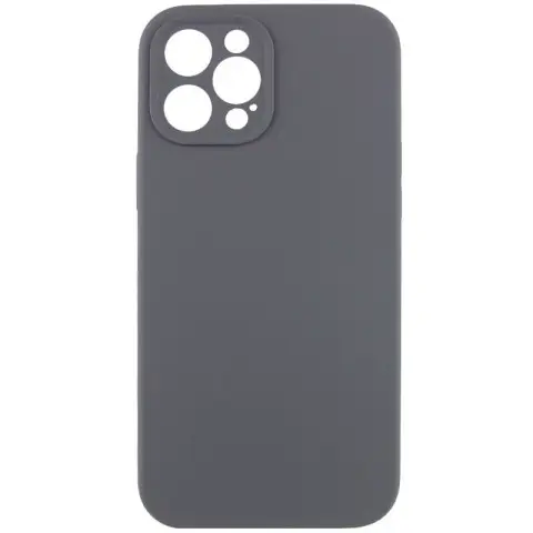 Чохол Silicone Case Full Camera Protective (AA) NO LOGO для Apple iPhone 12 Pro (6.1") Сірий / Dark Gray