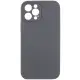 Чохол Silicone Case Full Camera Protective (AA) NO LOGO для Apple iPhone 12 Pro (6.1") Сірий / Dark Gray