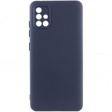 Чохол TPU GETMAN Liquid Silk Full Camera для Samsung Galaxy A51 Синій / Midnight Blue
