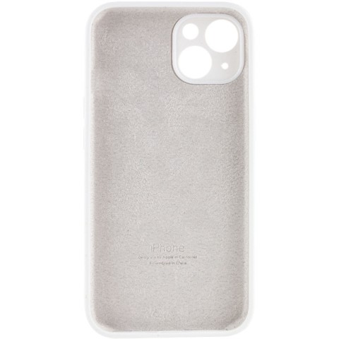 Чохол Silicone Case Full Camera Protective (AA) для Apple iPhone 15 (6.1") Білий / White