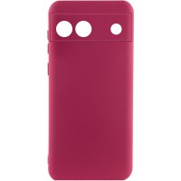 Чохол Silicone Cover Lakshmi Full Camera (A) для Google Pixel 6a Бордовий / Marsala