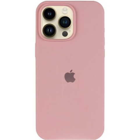 Чохол Silicone Case (AA) Logo with MagSafe для Apple iPhone 15 Pro (6.1") Рожевий / Pink Sand