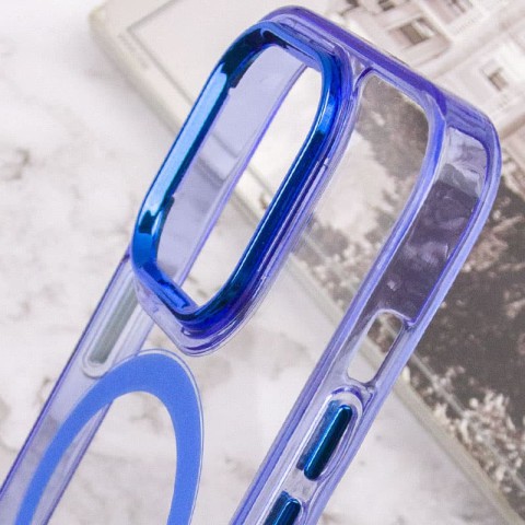 Чохол TPU Iris with MagSafe для Apple iPhone 14 Pro (6.1") Синій