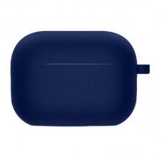 Силіконовий футляр з мікрофіброю для навушників Airpods 4 Темно-синій / Midnight blue