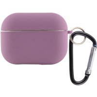 Силіконовий футляр з мікрофіброю для навушників Airpods Pro 3 Ліловий / Lilac Pride