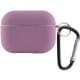 Силіконовий футляр з мікрофіброю для навушників Airpods Pro 3 Ліловий / Lilac Pride