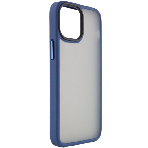 TPU+PC чохол Metal Buttons для Apple iPhone 13 (6.1") Синій