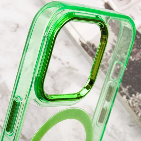 Чохол TPU Iris with MagSafe для Apple iPhone 13 Pro (6.1") Салатовий
