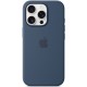 Чохол Silicone case (AAA) with Magsafe and Animation (button) для Apple iPhone 16 Pro (6.3") Denim