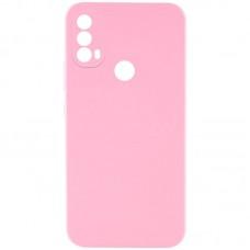 Чохол TPU GETMAN Liquid Silk Full Camera для Motorola Moto E40 Рожевий / Pink