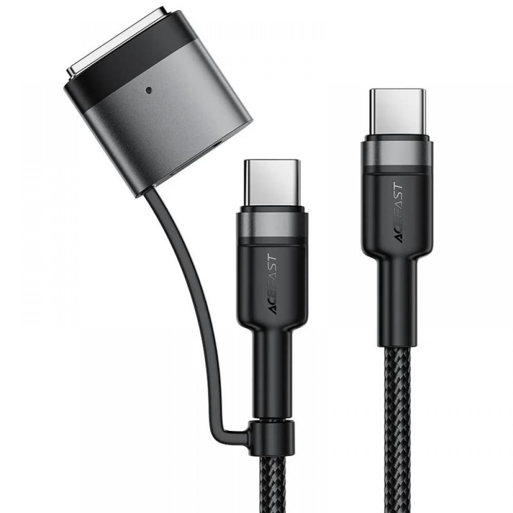 Дата кабель Acefast C22-05 2in1 Type-C to Type-C 240W/MAG3 140W (1.2m) Black