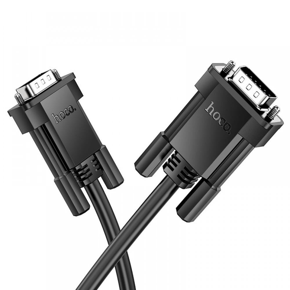 Дата кабель Hoco US11 VGA male to VGA male HD (1m) Black