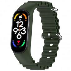 Ремінець Ocean Band для Xiaomi Mi Band 3/4/5/6/7 Зелений / Green