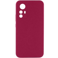 Чохол Silicone Cover Lakshmi Full Camera (AA) для Xiaomi Redmi Note 12S Бордовий / Marsala