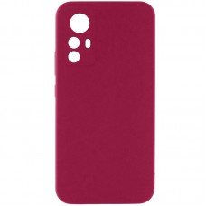 Чохол Silicone Cover Lakshmi Full Camera (AA) для Xiaomi Redmi Note 12S Бордовий / Marsala
