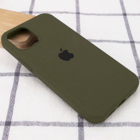 Чохол Silicone Case Full Protective (AA) для Apple iPhone 13 mini (5.4") Зелений / Dark Olive