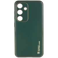 Шкіряний чохол Xshield для Samsung Galaxy S24 Зелений / Army Green