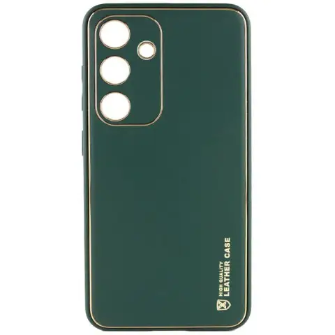 Шкіряний чохол Xshield для Samsung Galaxy S24 Зелений / Army Green