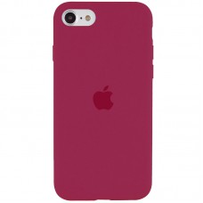 Чохол Silicone Case Full Protective (AA) для Apple iPhone SE (2020) Червоний / Rose Red