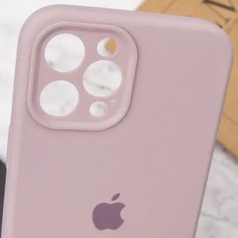Чохол Silicone Case Full Camera Protective (AA) для Apple iPhone 12 Pro (6.1") Сірий / Lavender