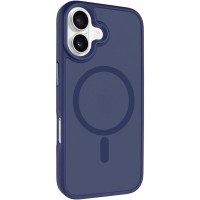 TPU+PC чохол Metal Buttons with MagSafe для Apple iPhone 17 (6.3") Синій / Navy Blue