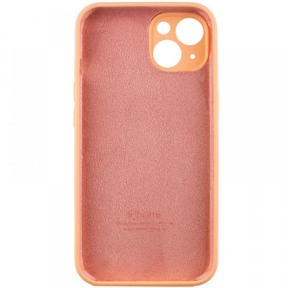 Чохол Silicone Case Full Camera Protective (AA) для Apple iPhone 15 (6.1") Помаранчевий / Cantaloupe