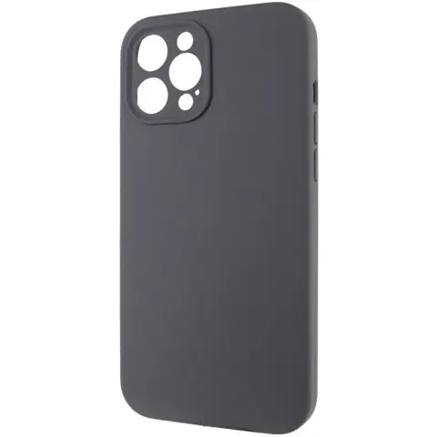 Чохол Silicone Case Full Camera Protective (AA) NO LOGO для Apple iPhone 12 Pro (6.1") Сірий / Dark Gray