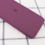 Чохол Silicone Case Square Full Camera Protective (AA) для Apple iPhone 11 (6.1") Бордовий / Maroon