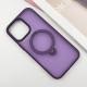TPU+PC чохол Metal Buttons with MagSafe Colorful HQ Ring для Apple iPhone 14 Pro (6.1") Purple
