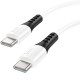 Дата кабель Hoco X82 Silicone Type-C to Type-C 60W (1m) White