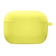 Силіконовий футляр з мікрофіброю для навушників Airpods Pro 2 Жовтий / Bright Yellow