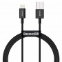 Дата кабель Baseus Superior Series Fast Charging Lightning Cable 2.4A (1m) (CALYS-A) Чорний