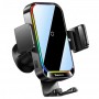 Автотримач з БЗУ Baseus Halo Electric Wireless Charging Car Mount 15W (SUDD000001) Black