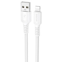 Дата кабель Borofone BX116 Certain USB to Lightning 2.4A (1m) White