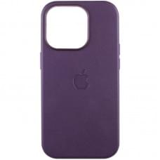 Шкіряний чохол Leather Case (AAA) with MagSafe and Animation для Apple iPhone 15 Pro (6.1") Dark Purple