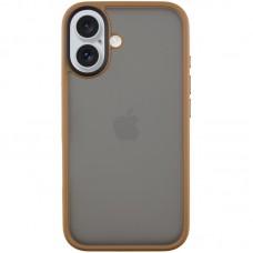 TPU+PC чохол Metal Buttons для Apple iPhone 16 (6.1") Золотий