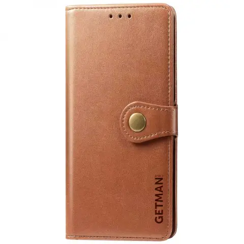 Шкіряний чохол-книжка GETMAN Gallant (PU) для Oppo A78 4G Коричневий