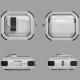 Футляр протиударний Locking Button для навушників Airpods 3 White